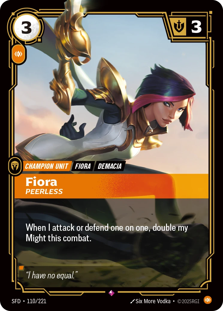 Fiora, Peerless
