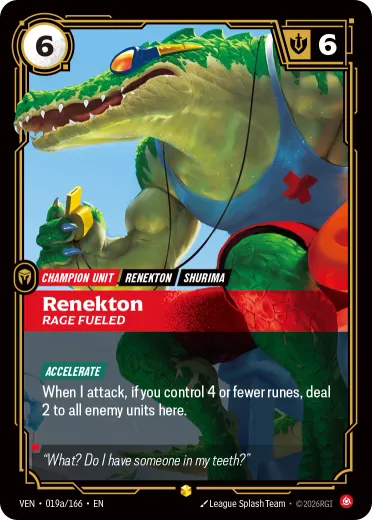 Renekton, Rage Fueled