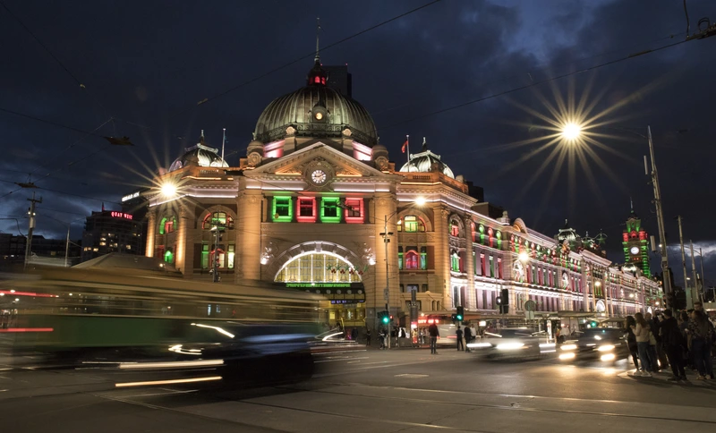 Melbourne at night